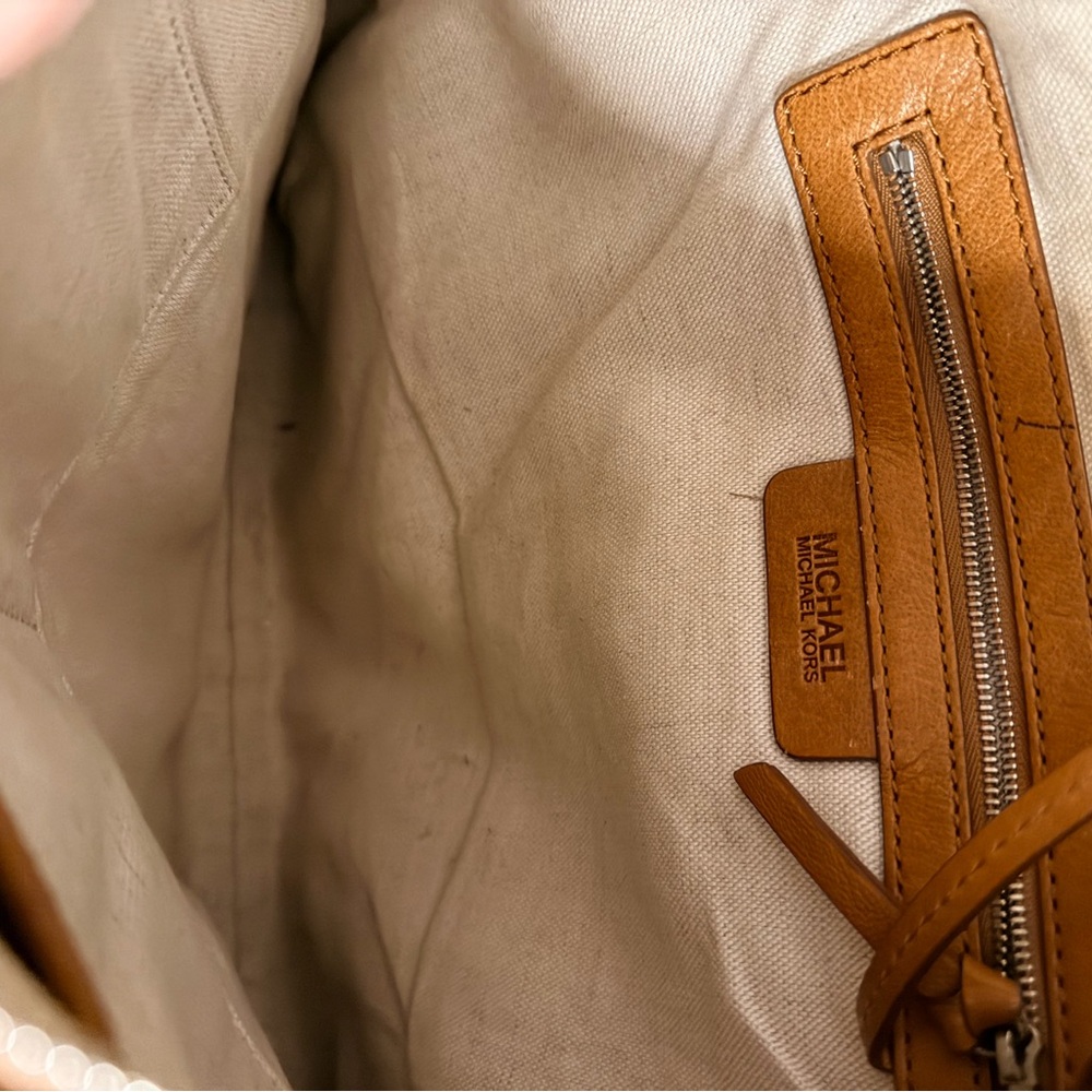 Michael Kors Tan Studded Hobo Bag - Picture 9 of 14
